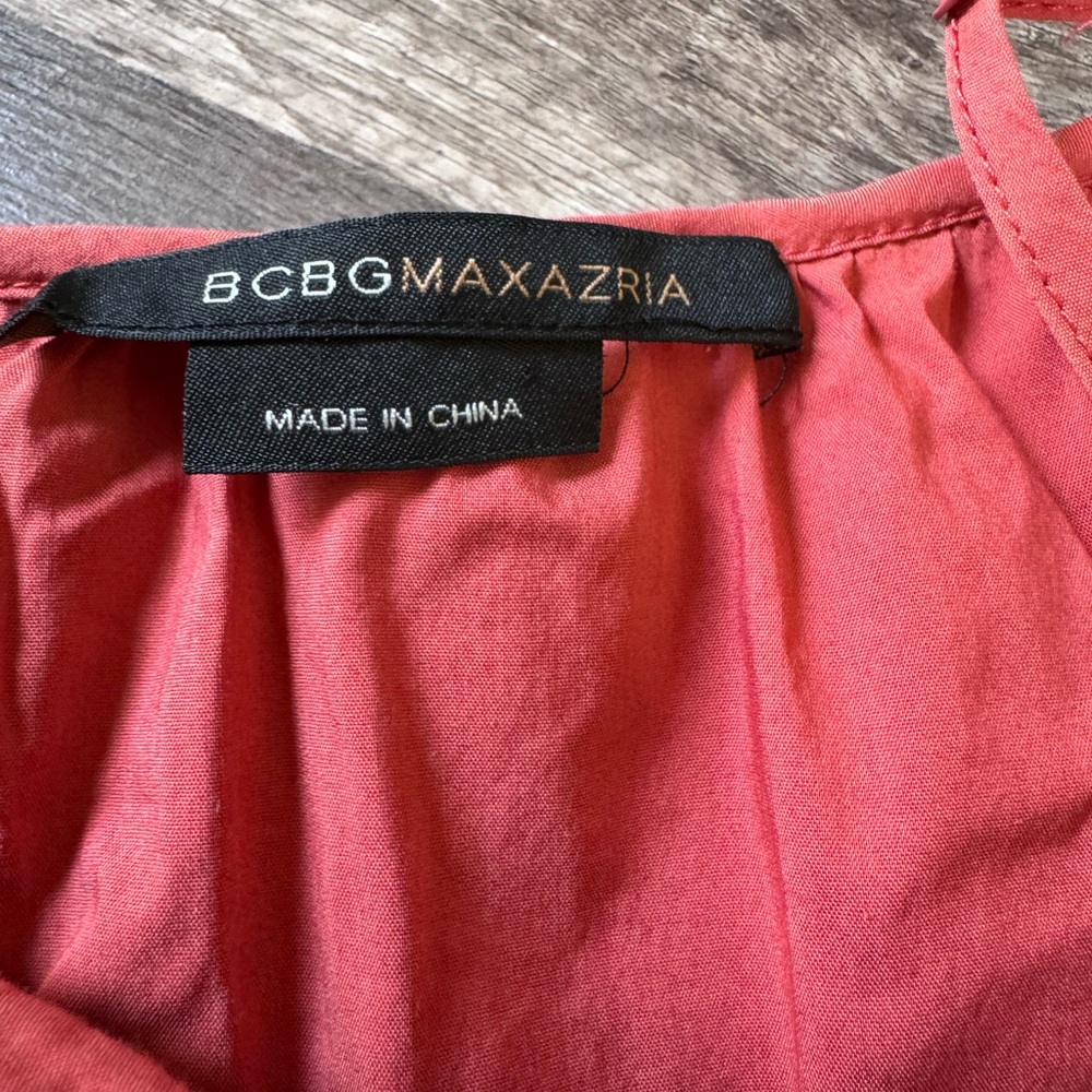 BCBGMaxAzria Red Sleeveless Top